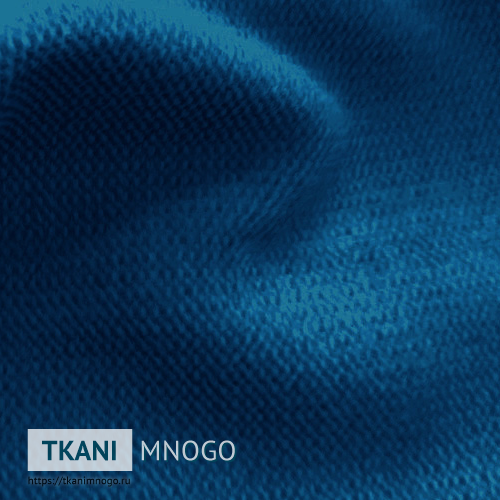 Фото обивки велюра “Leon 033” (однотонный синий)