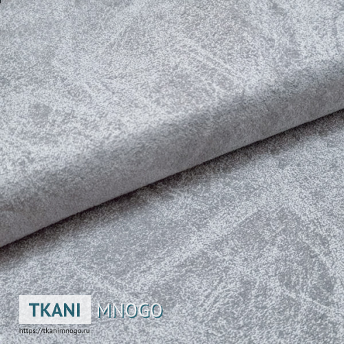 Фото текстиля 11 артикул - серый однотонный. Производитель Китай. Замша - фактура.