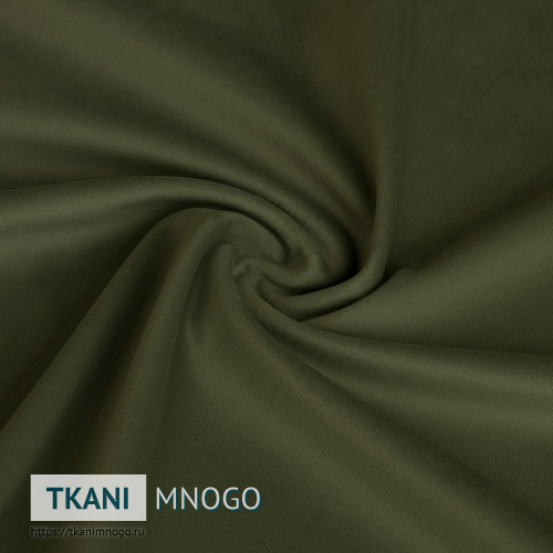 Фото ткани F1-25 - зеленый, серый однотонный. Производитель Китай. Замша крупным планом.